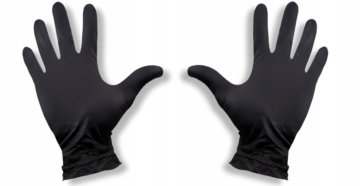 Одноразовые нитриловые перчатки Mercator Medical Black 100 шт.