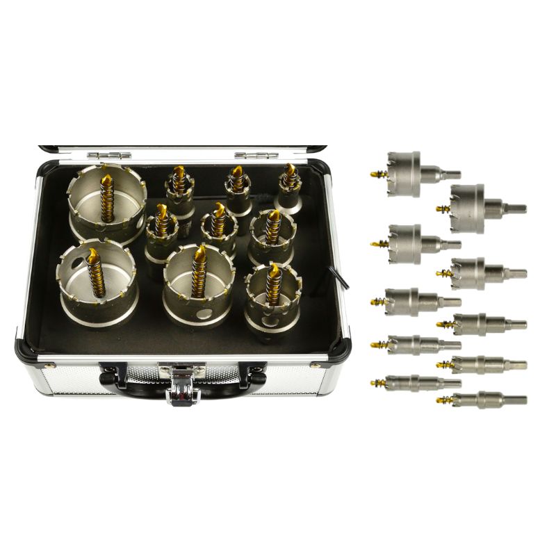 Sada děrovaček na kov 10 Ks. přesnost a trvanlivost Kraft&Dele