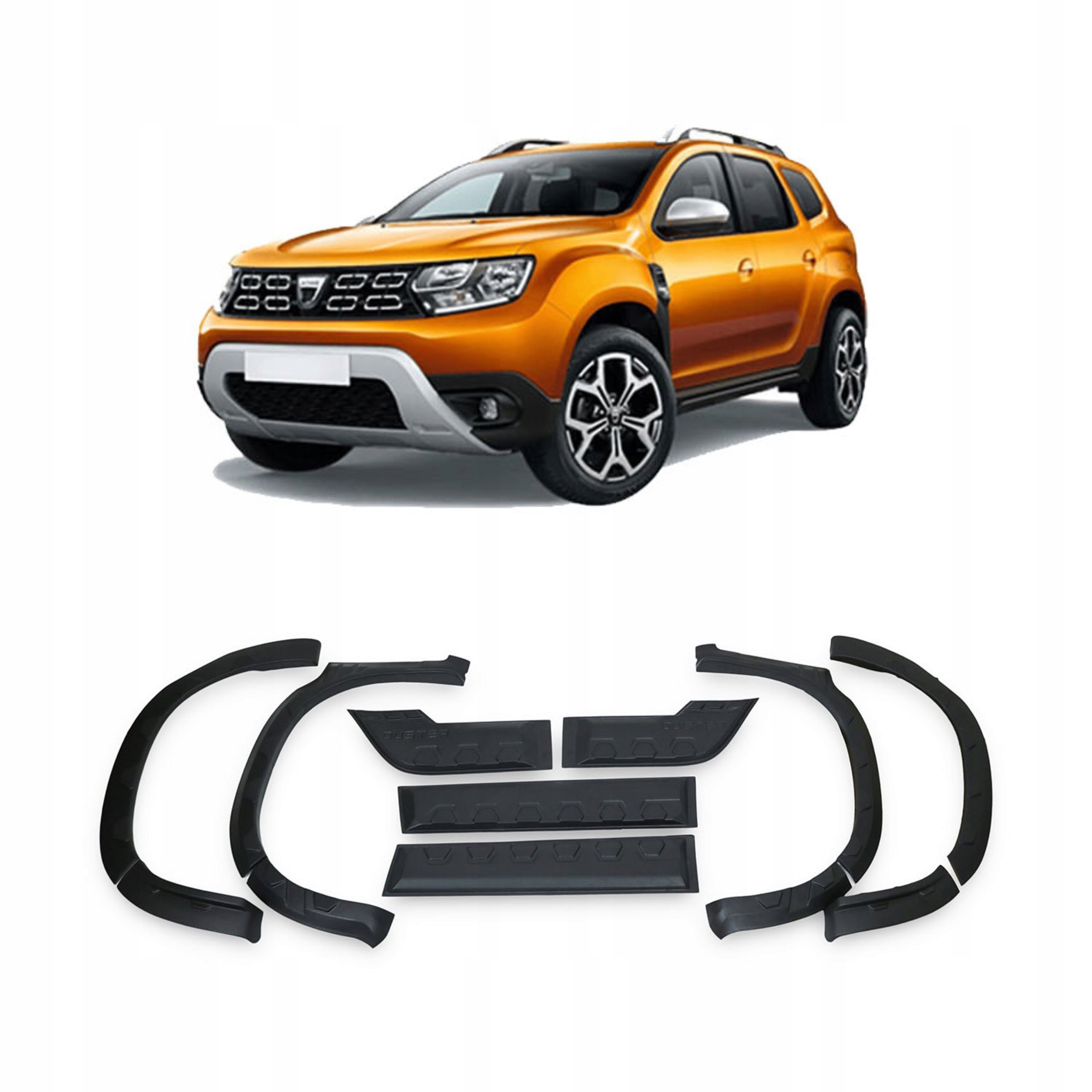 Flary a ochranné lišty na dveře Dacia Duster od 2018 do 2023