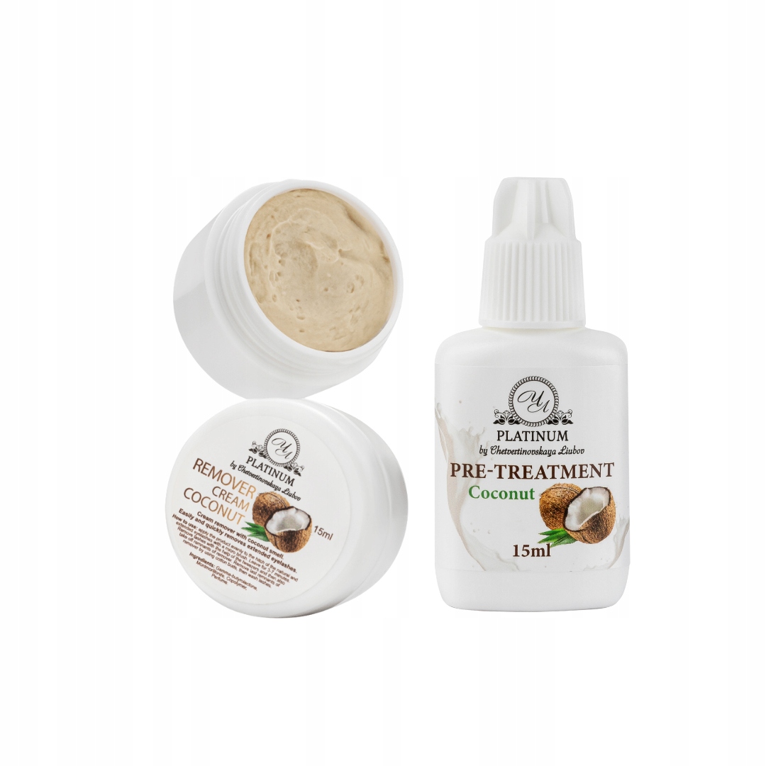 Krémový odličovač a odličovač řas „coconut“ Platinum 2x15 ml – sada