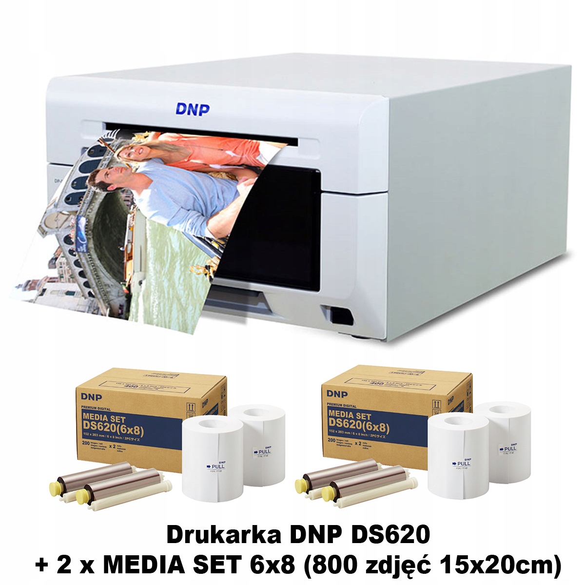 Termosublimační tiskárna Dnp DS620 2 Kartony papíru 10x15/15x20 cm