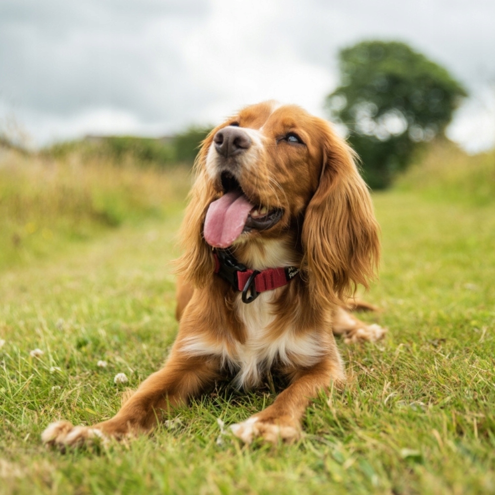 Levně Velmi odolný obojek pro psa Mountain Paws červený, velikost M