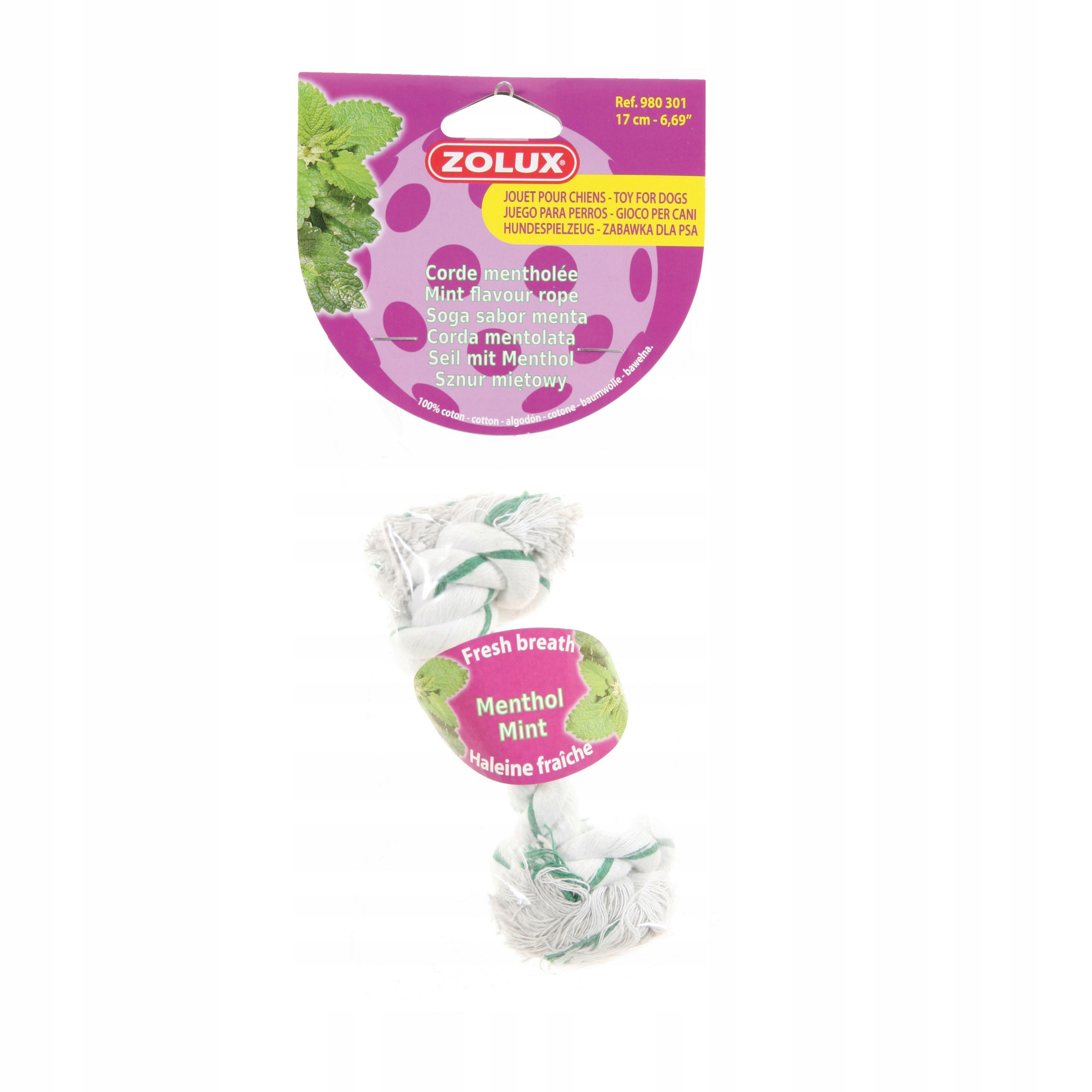 

Sznur dla psa Miętowy Menthol Odświeża Czyści 17cm