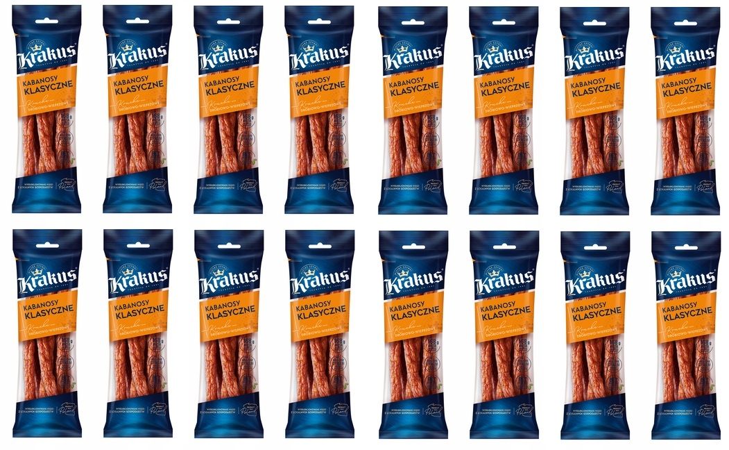 Levně 16 x 150 g Krakus Kabanosy drůbeží a vepřové Karton