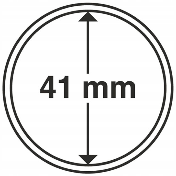 Leuchtturm Plastová kapsa na minci 41 mm 100 kusů
