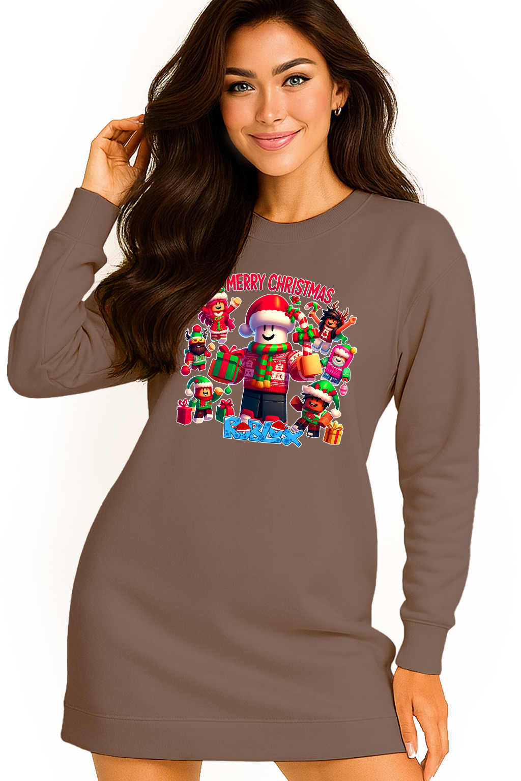 Mikina Vánoční Oversize Šaty Roblox Dárek K Vánocům XXL