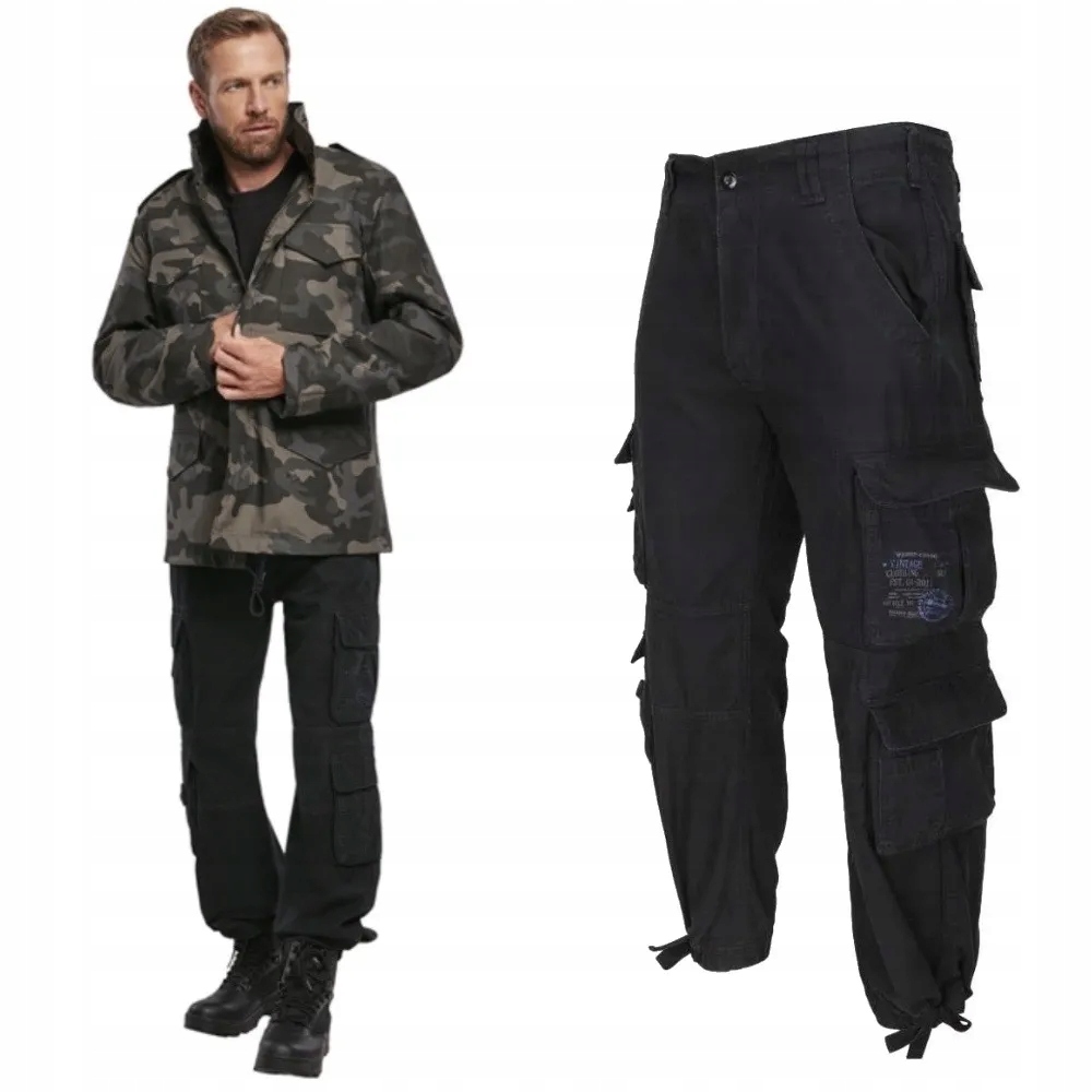 Dlouhé pánské kalhoty Brandit Pure Vintage Black 4XL [4XL]