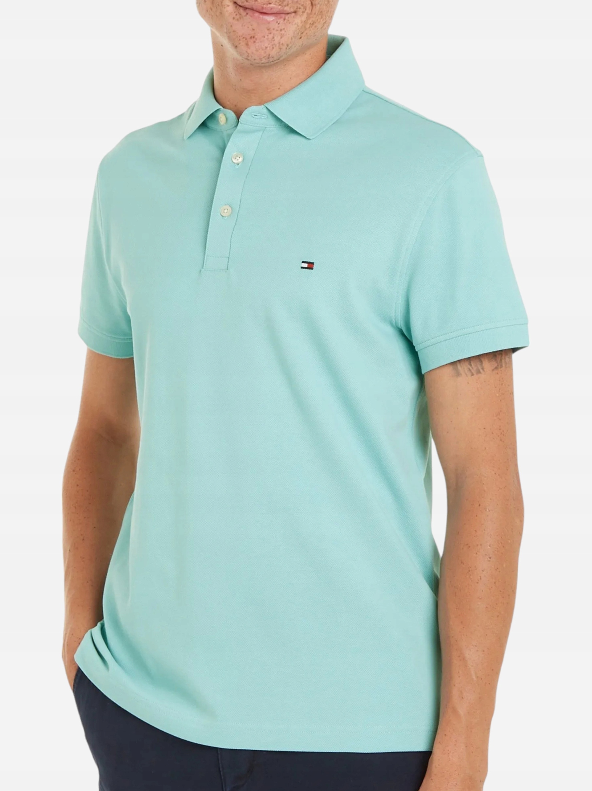 Tommy Hilfiger pánská polokošile, Slim, mátová, M