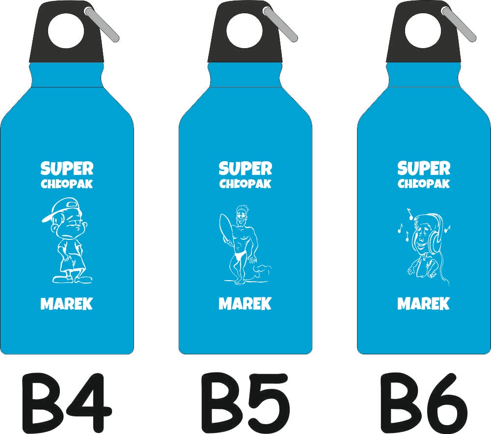 Bidony z grawerem Pojemność 400 ml