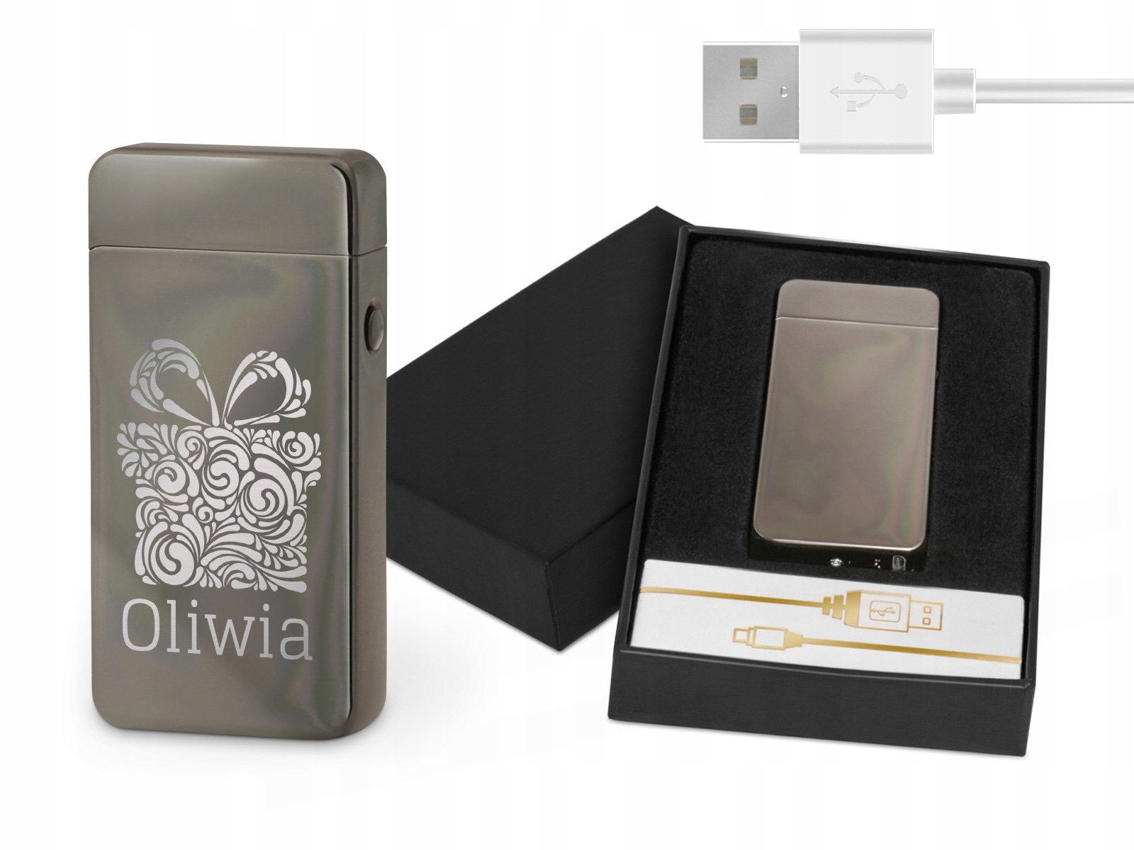 

Zapalniczka Elektryczna Grafitowy Grawer Urodziny