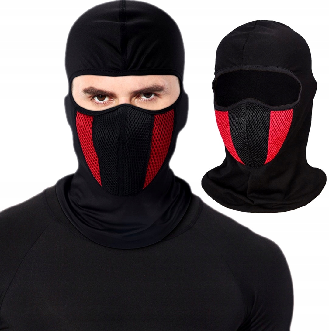 MOTOCYKLOWA KOMINIARKA POD KASK ROWER NARTY MOTOR Materiał dominujący poliester