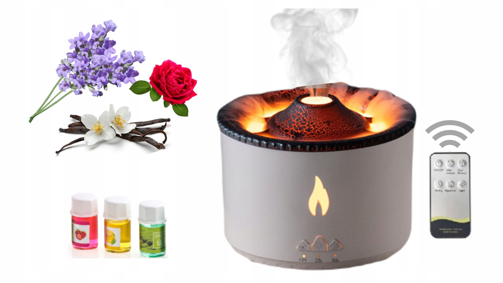 

Nawilżacz Powietrza Dyfuzor Wulkan Pilot +Olejki