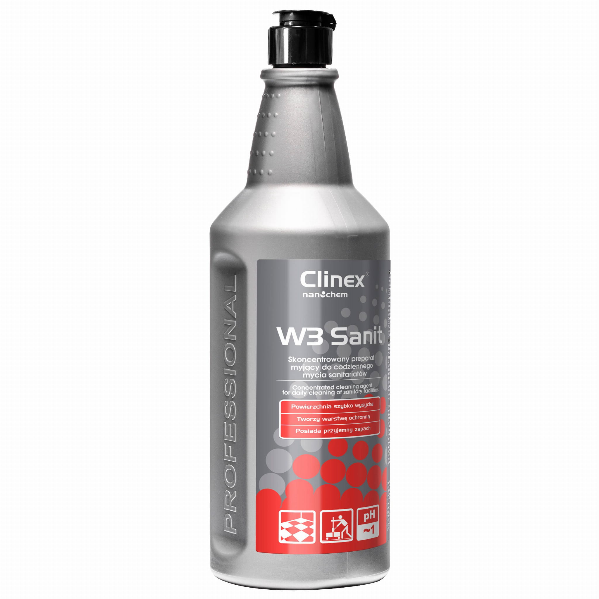 

Clinex W3 Sanit 1L koncentrat do mycia łazienek