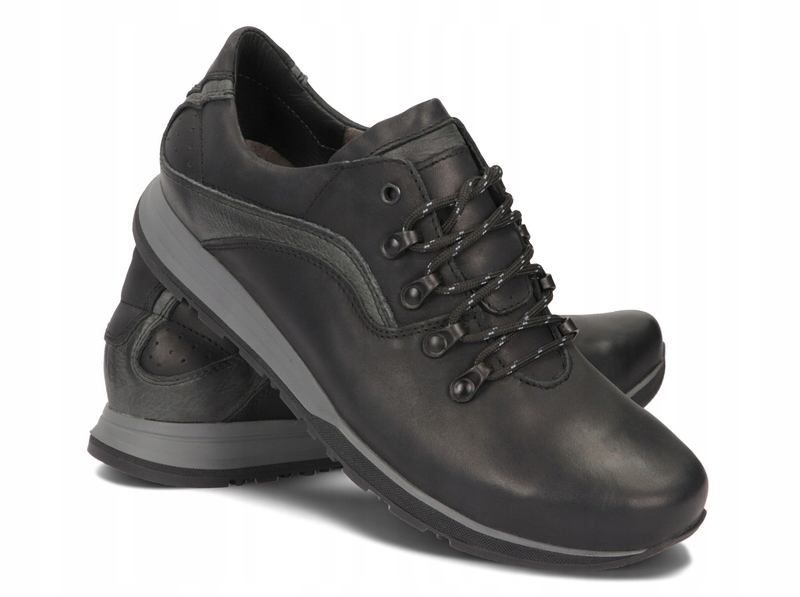 

Półbuty Polskie Trekkingowe Skóra 301 Czarny 40