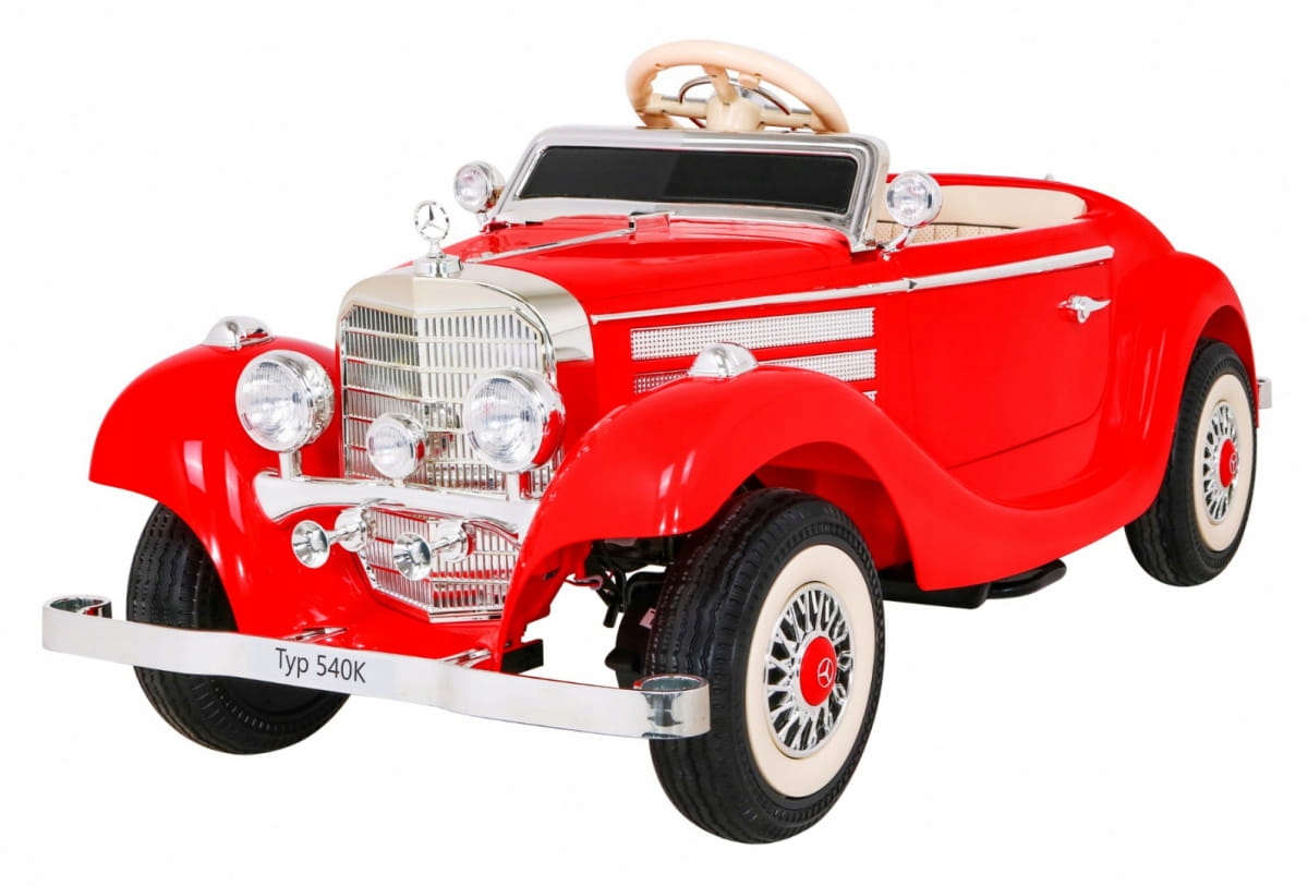 Samochód elektryczny dla dzieci Mercedes Benz Retro 540A Czerwony audio Led