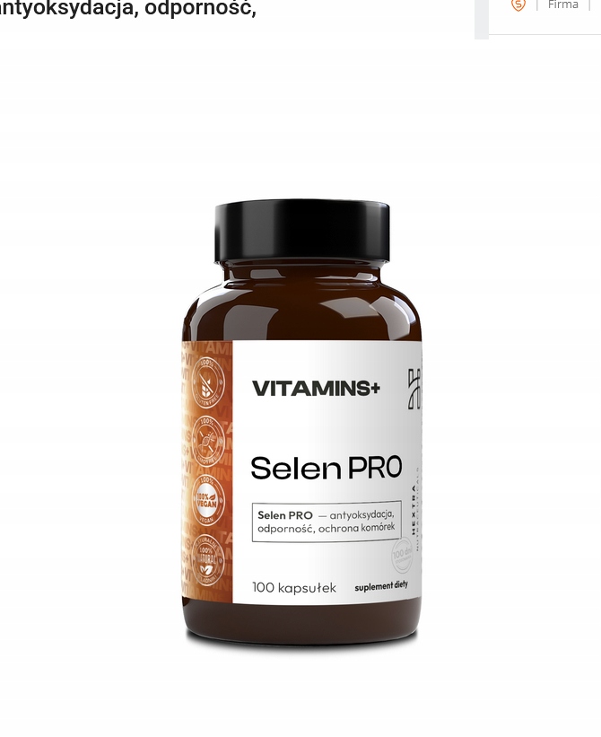 SELEN PRO -Hextra Vitamins+ 100 kapsułek Toplanta