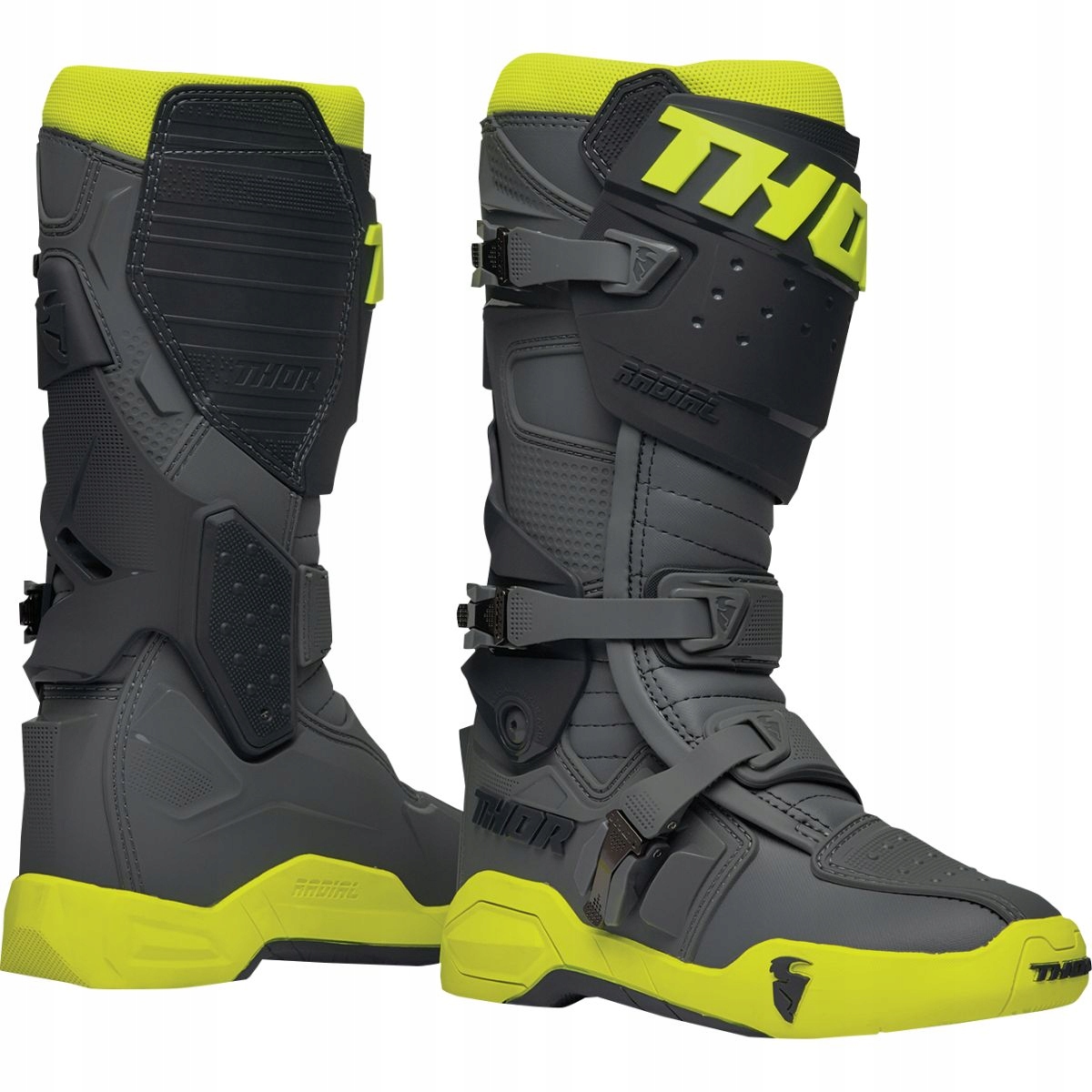 Topánky Thor Radial Gray Flo Yellow Na Crossa MX 9/43 štvorkolka cross enduro záves