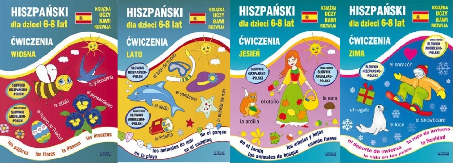 Hiszpański dla dzieci Zestaw ćwiczenia 6-8 lat