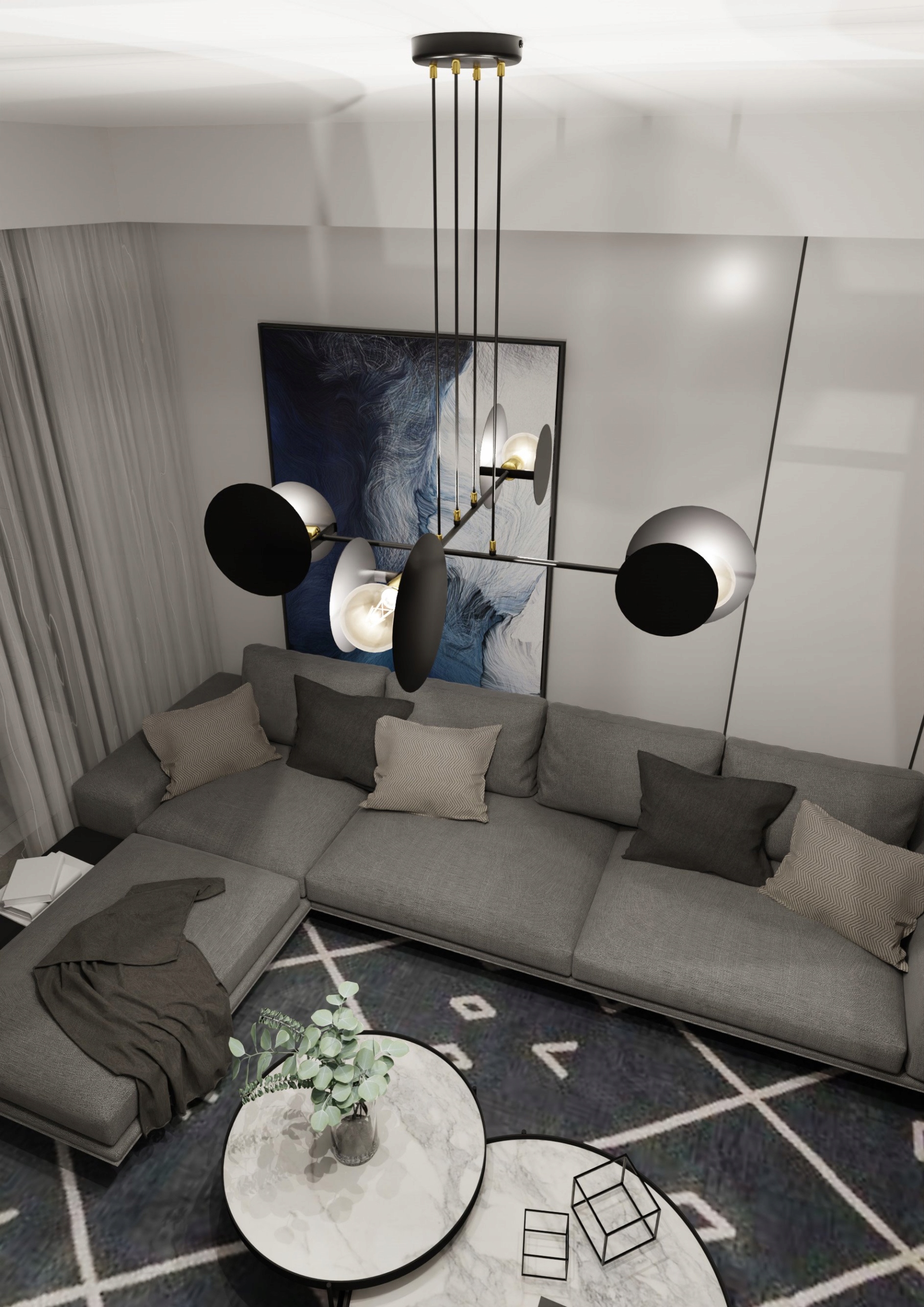 NOWOŚĆ LAPMA WISZĄCA LED NOWOCZESNA IDEA EMIBIG Kolekcja Idea