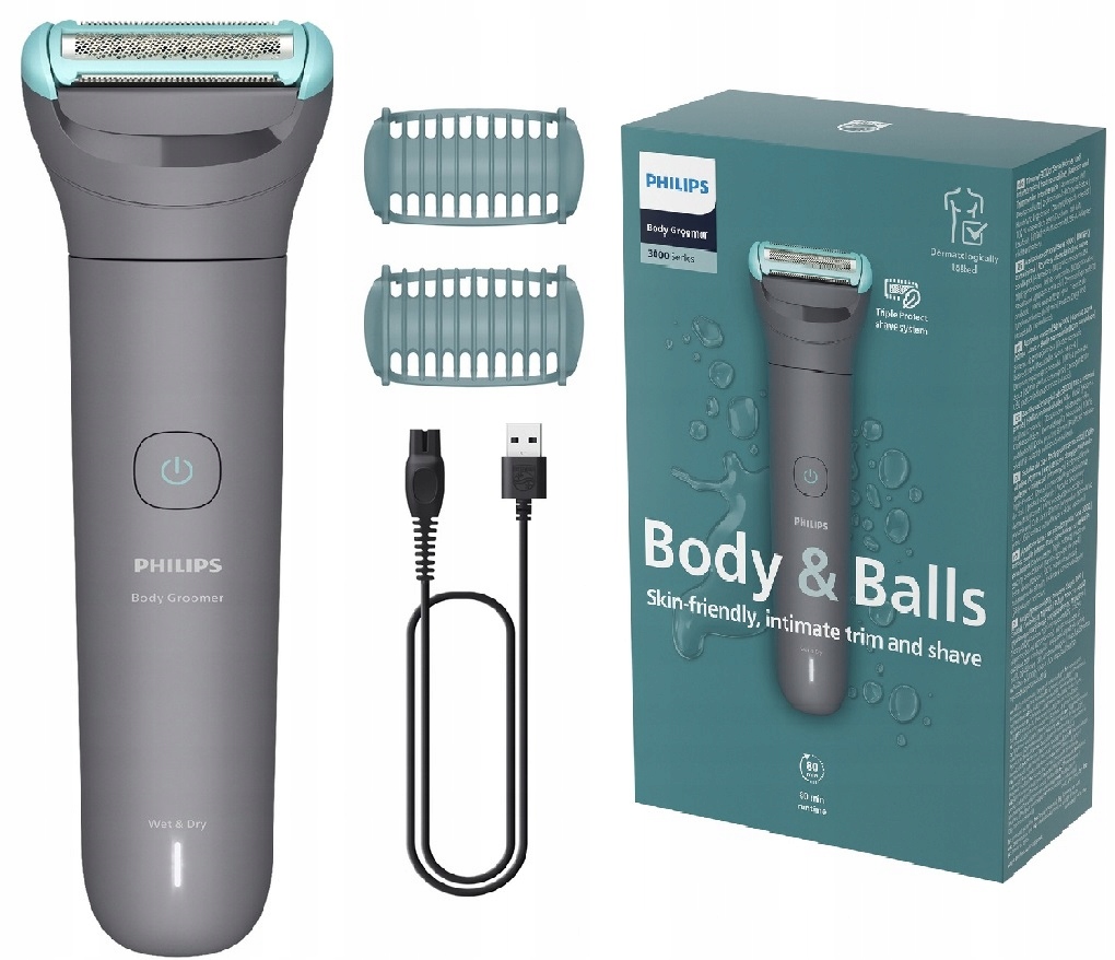 Trymer Golarka do ciała męska Bodygroom seria 3000 Philips BG3480/15