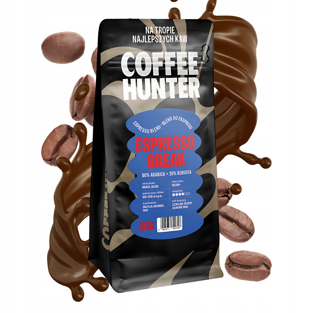 Levně Káva zrnková Espresso Break Coffe Hunter 1 kg 80% Arabica 20% Robusta