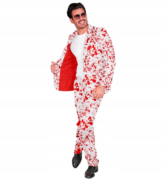 Párty Oblek Zakrvácený Krvavými Stopami Kostým M