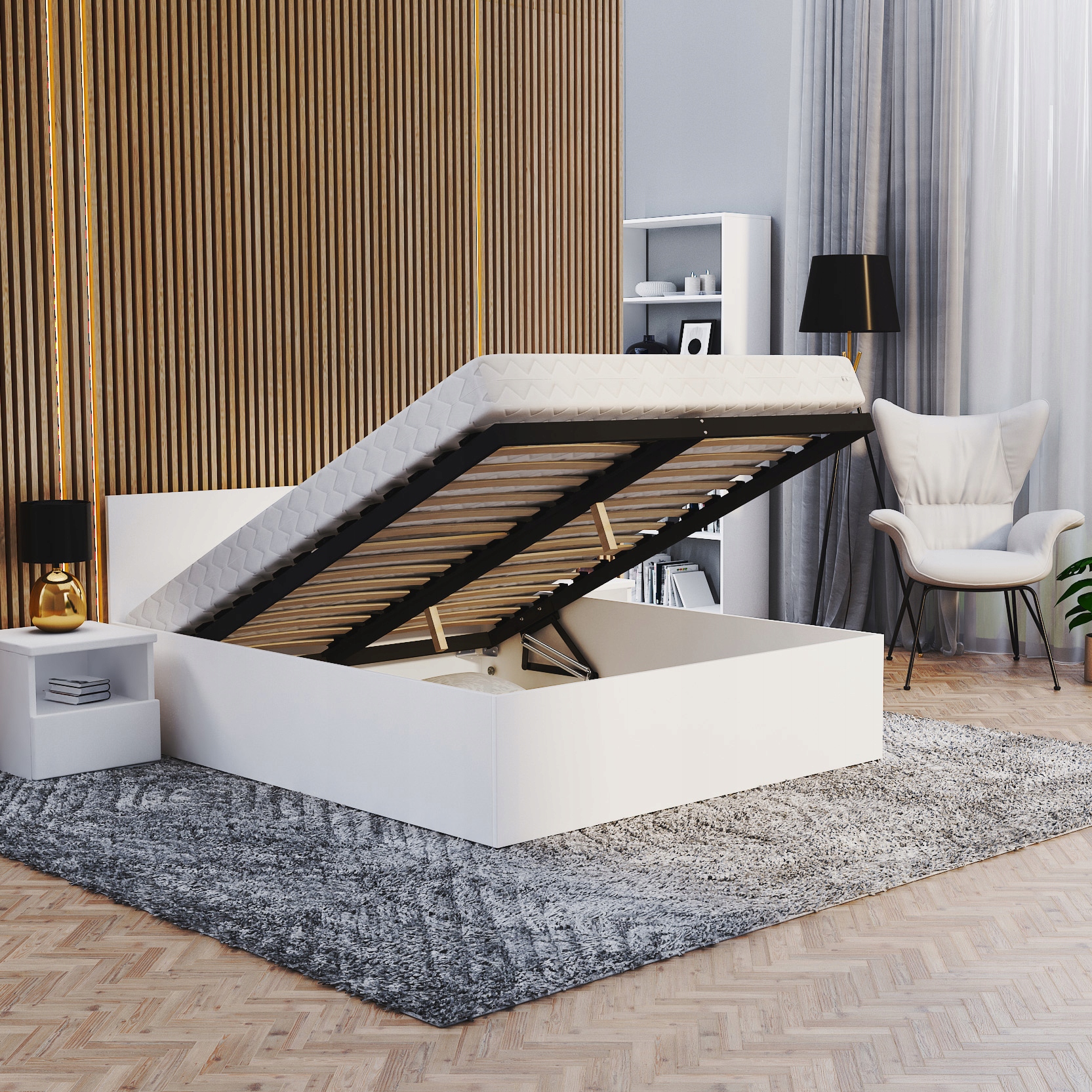 

Łóżko 140x200 materac podnoszone Panama Pm