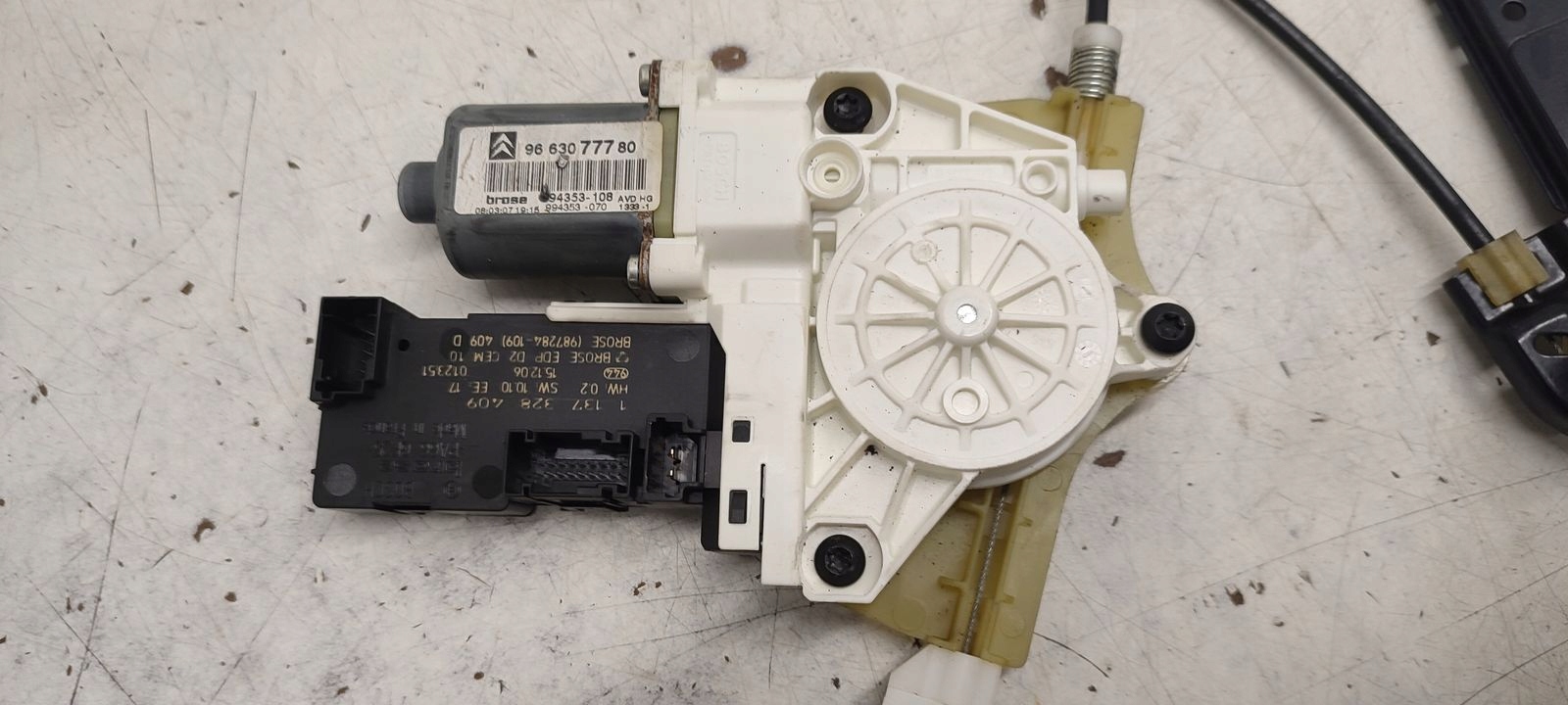 window regulator right front mechanism Citroen C6 2,7 HDI