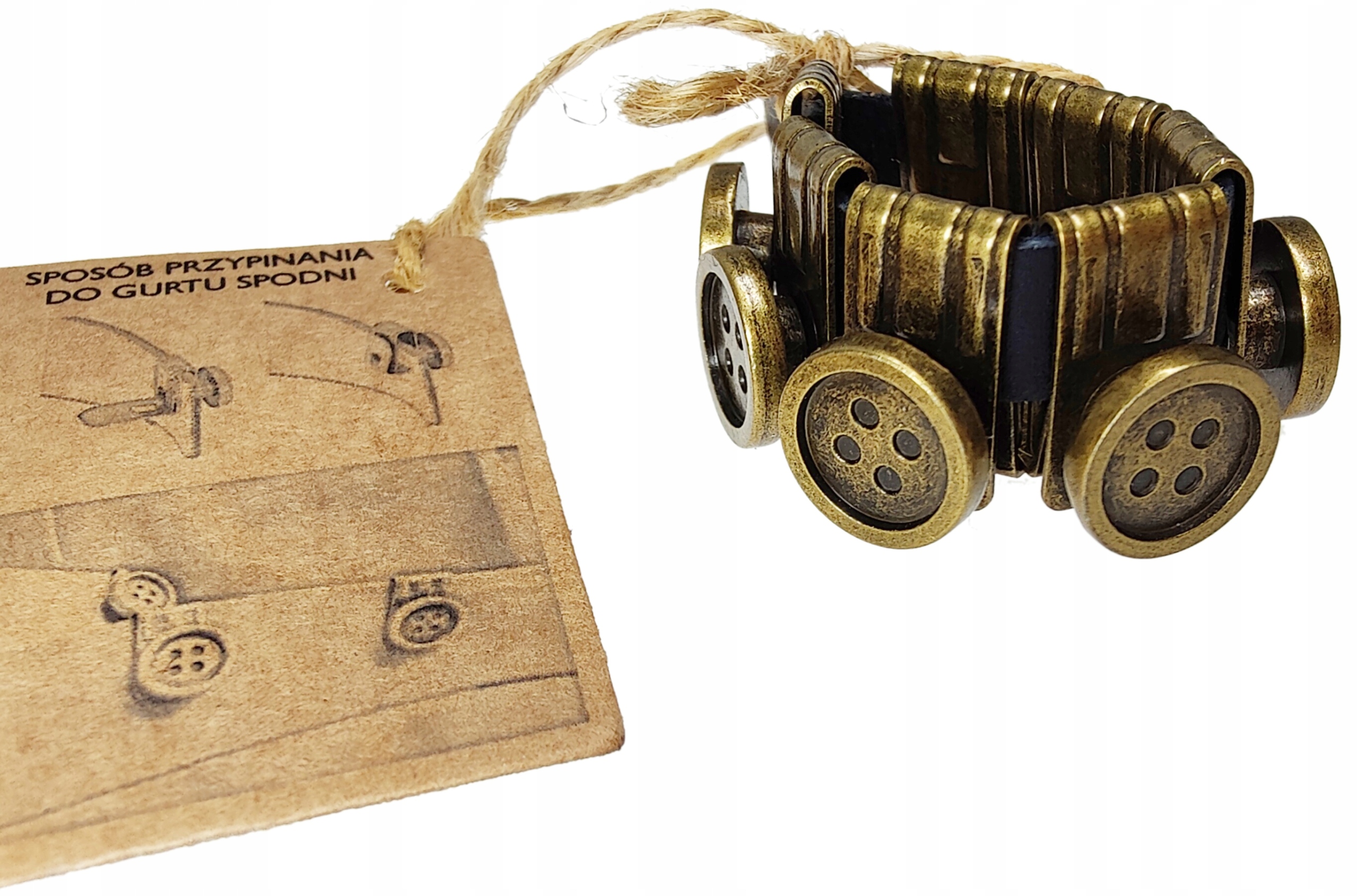 GUZIKI Z KLIPSEM, METALOWE, DO SZELEK, BRACE TAC Płeć uniseks