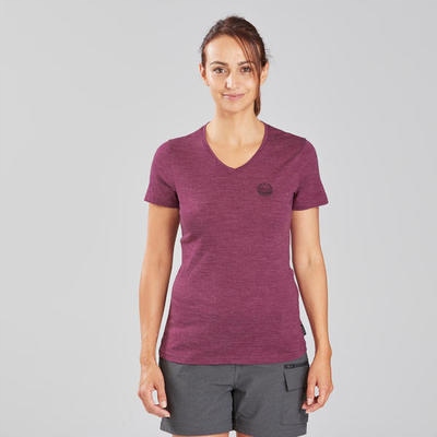 Koszulka trekkingowa damska z krótkim rękawem Forclaz Travel 100 merino Rozmiar XL