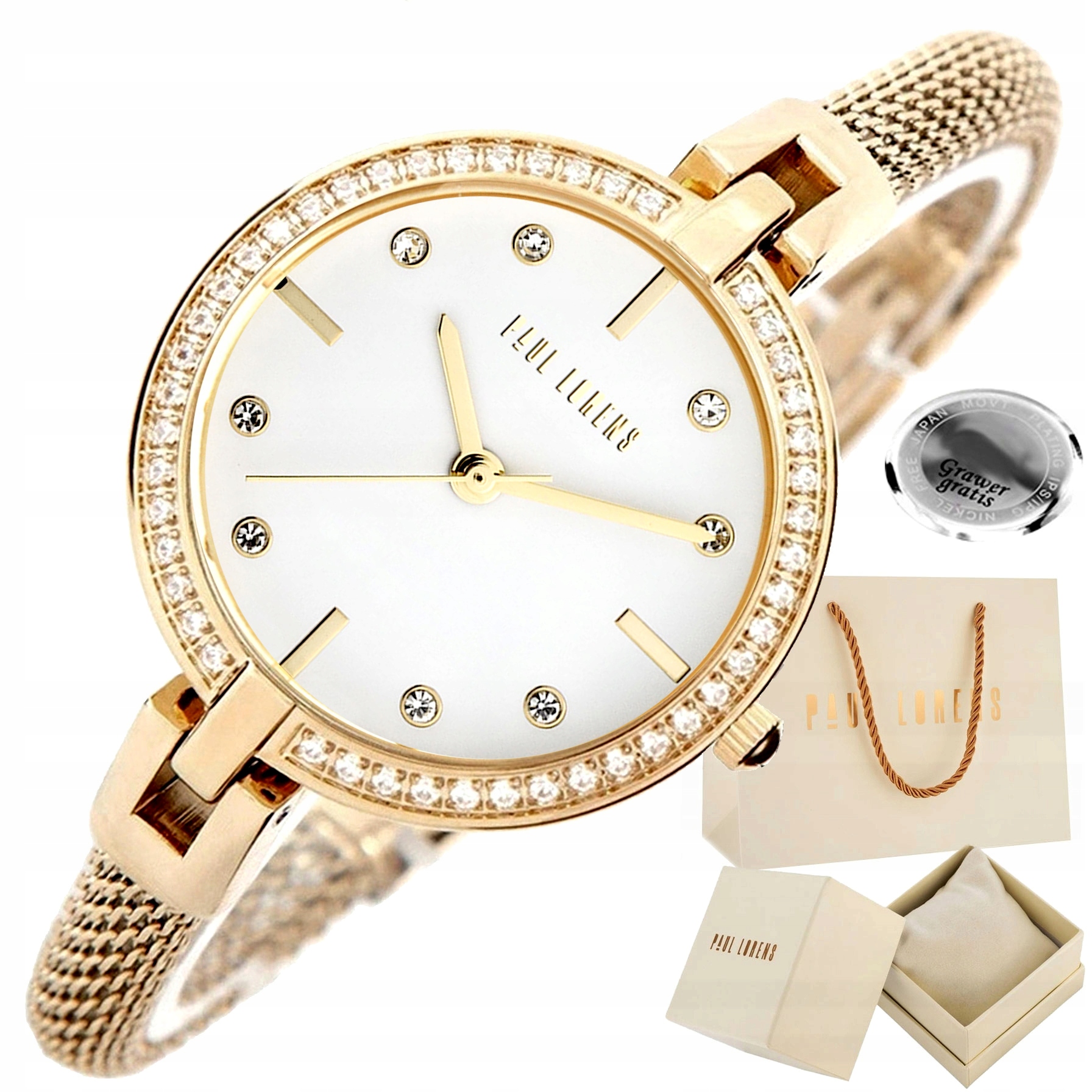 Dámské hodinky Paul Lorens Ambera dámské dárek Zirkony Box Gravírování