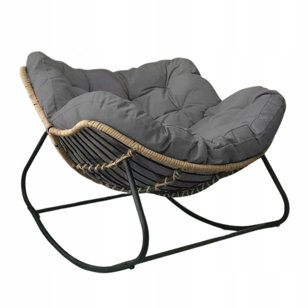 Moderní houpací křeslo skandinávský kokon, šedá barva