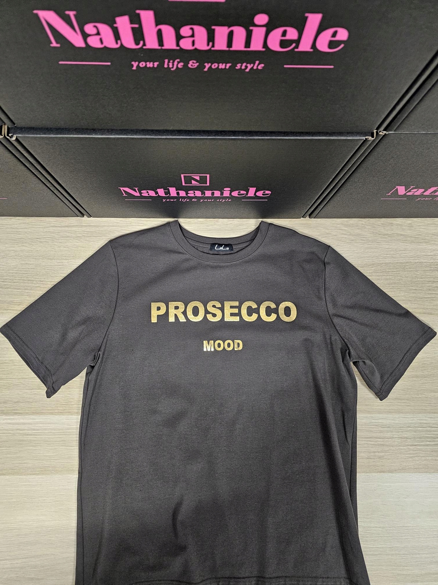 Tričko Prosecco Lalu [Barva Šedohnědá, Velikost Univerzální]