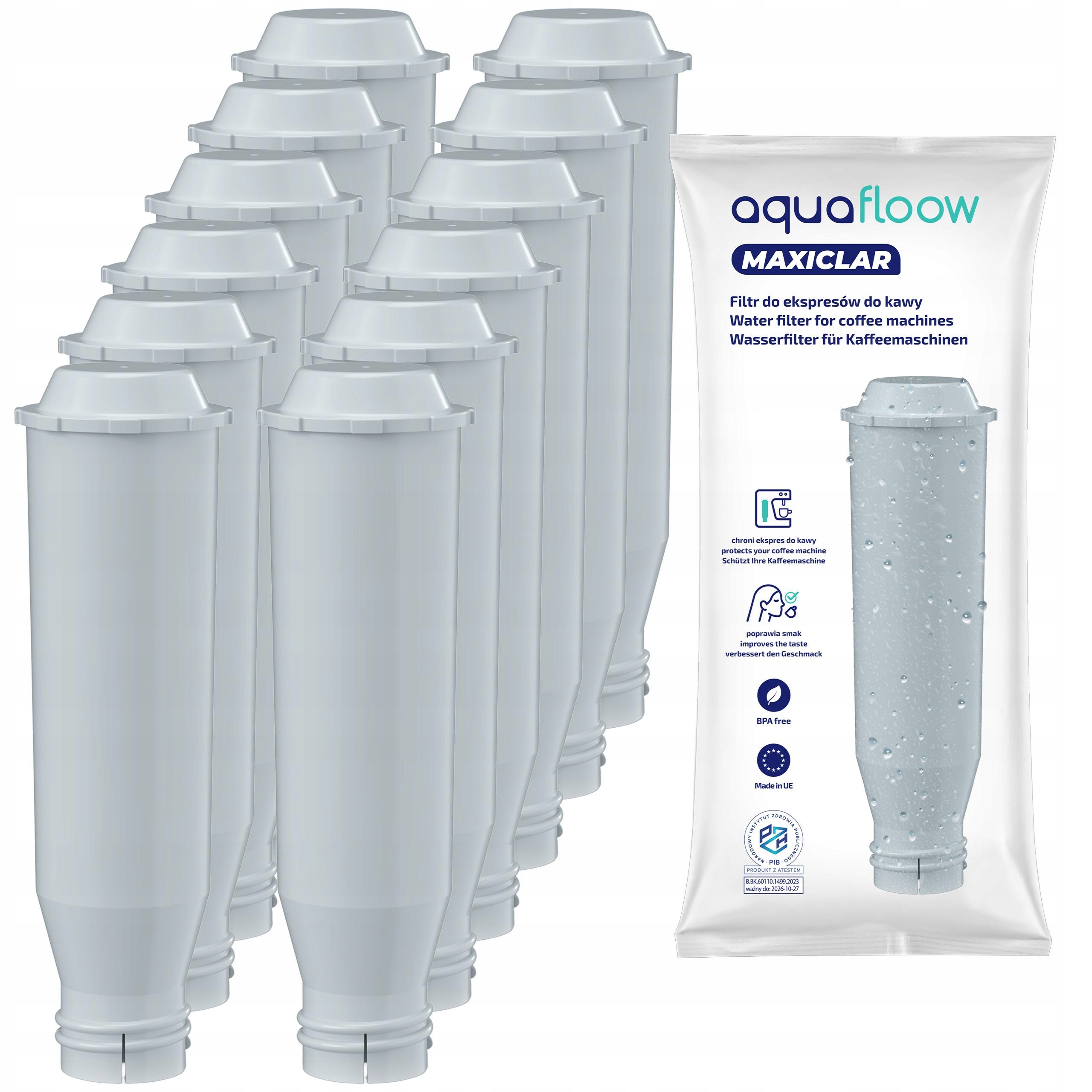Filtr wody AquaFloow Maxiclar do ekspresu Krups i Nivona 12 sztuk