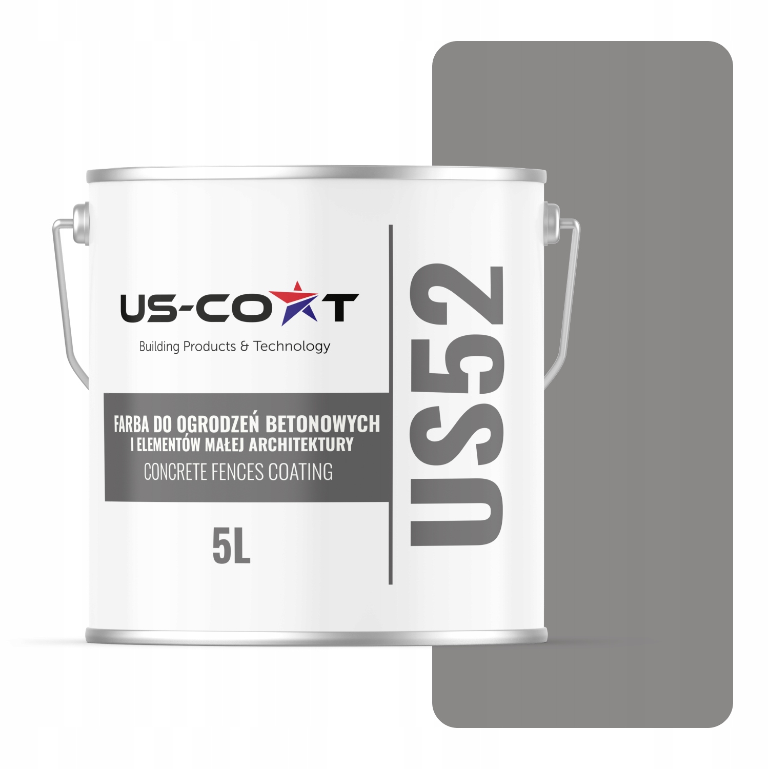 Farba Na Betón Na Maľovanie Plotov Betónová Šedá Oceľová F265 5L