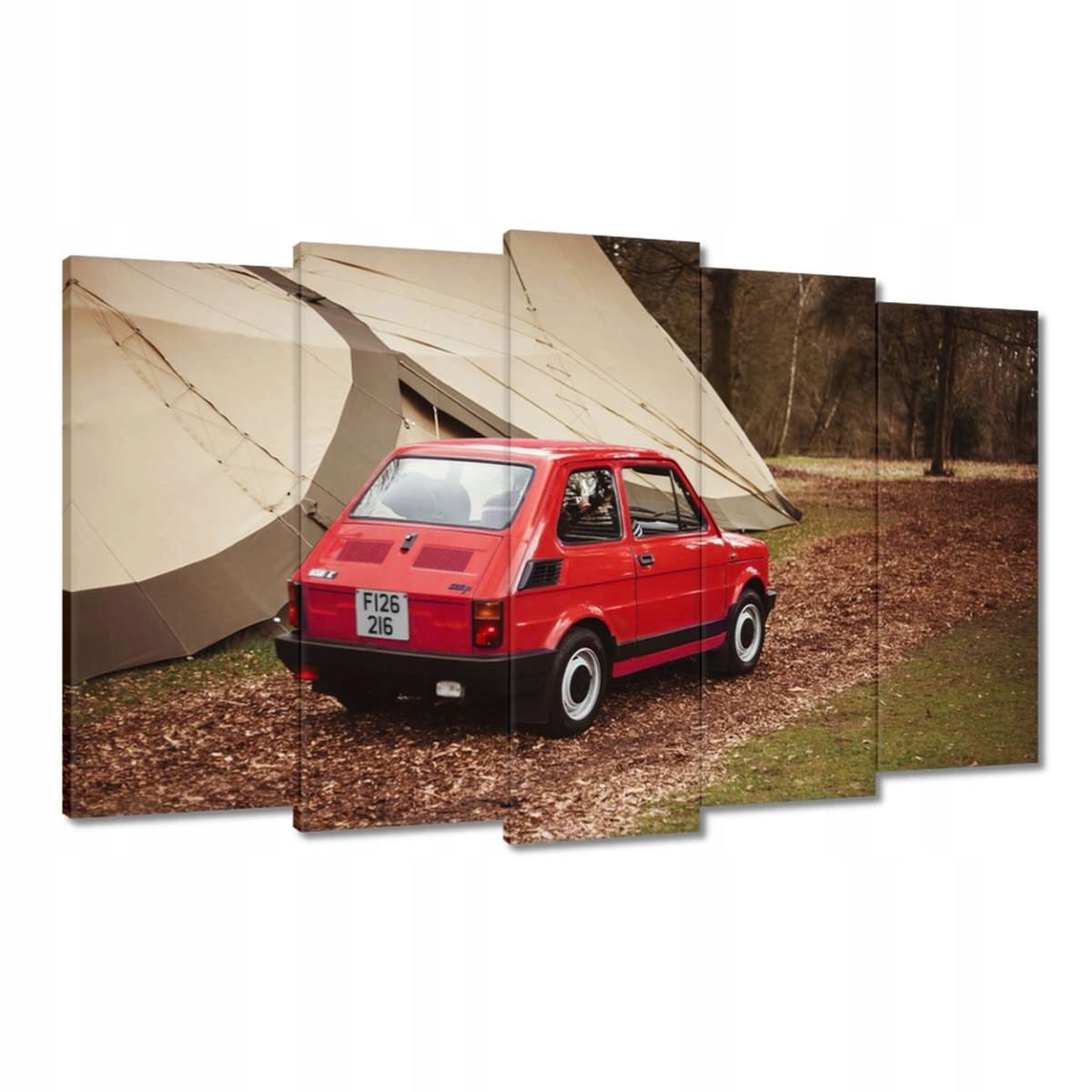 

Obrazy 100x60 Czerwony maluch Fiat 126p