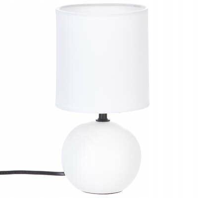 LAMPKA NOCNA Timeo biały mat CERMAICZNA z abażurem