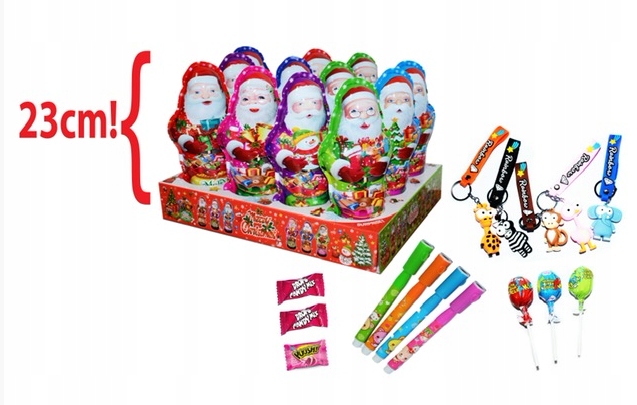 Levně Vajíčka Mikuláš Veselé Vánoce Plastová 12 ks 65 g