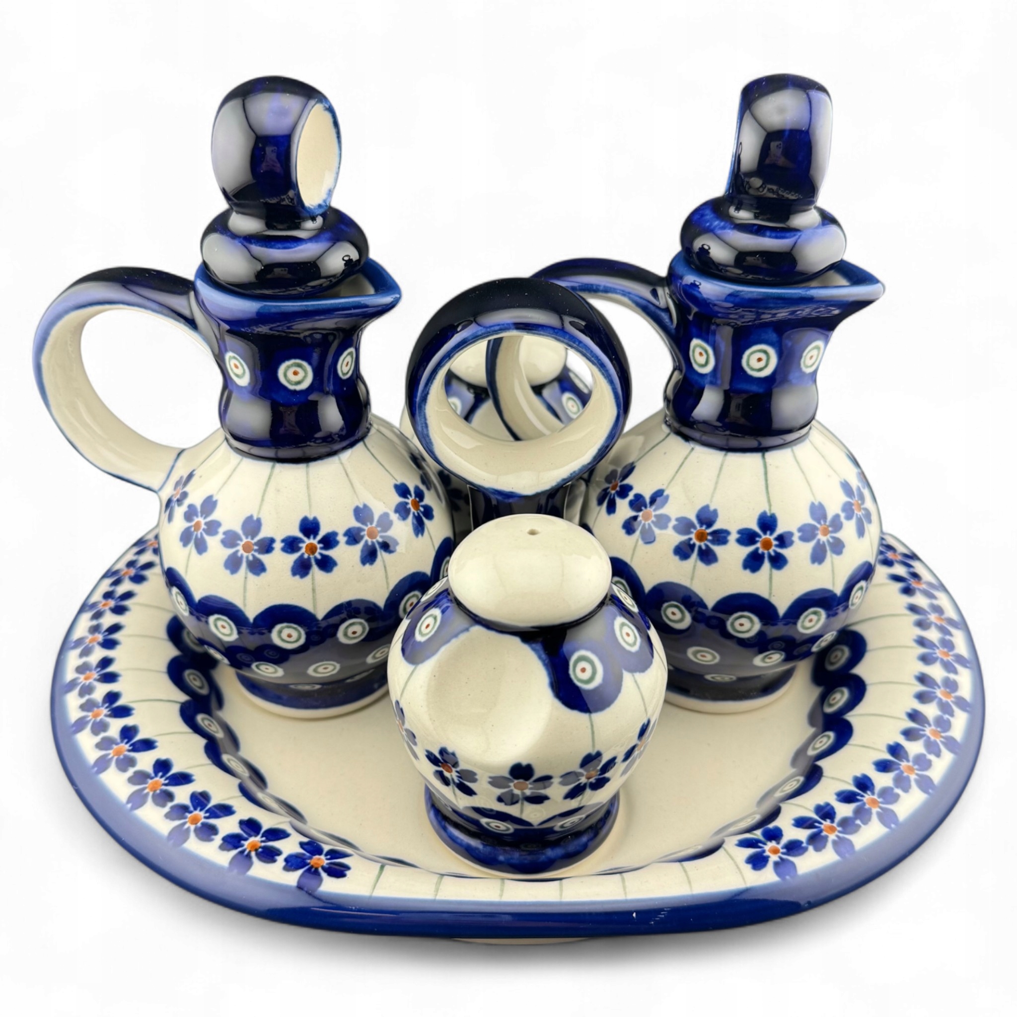 Sada na korenie soľ korenie olej ocot 9010 A-166A Keramika Boleslaviec