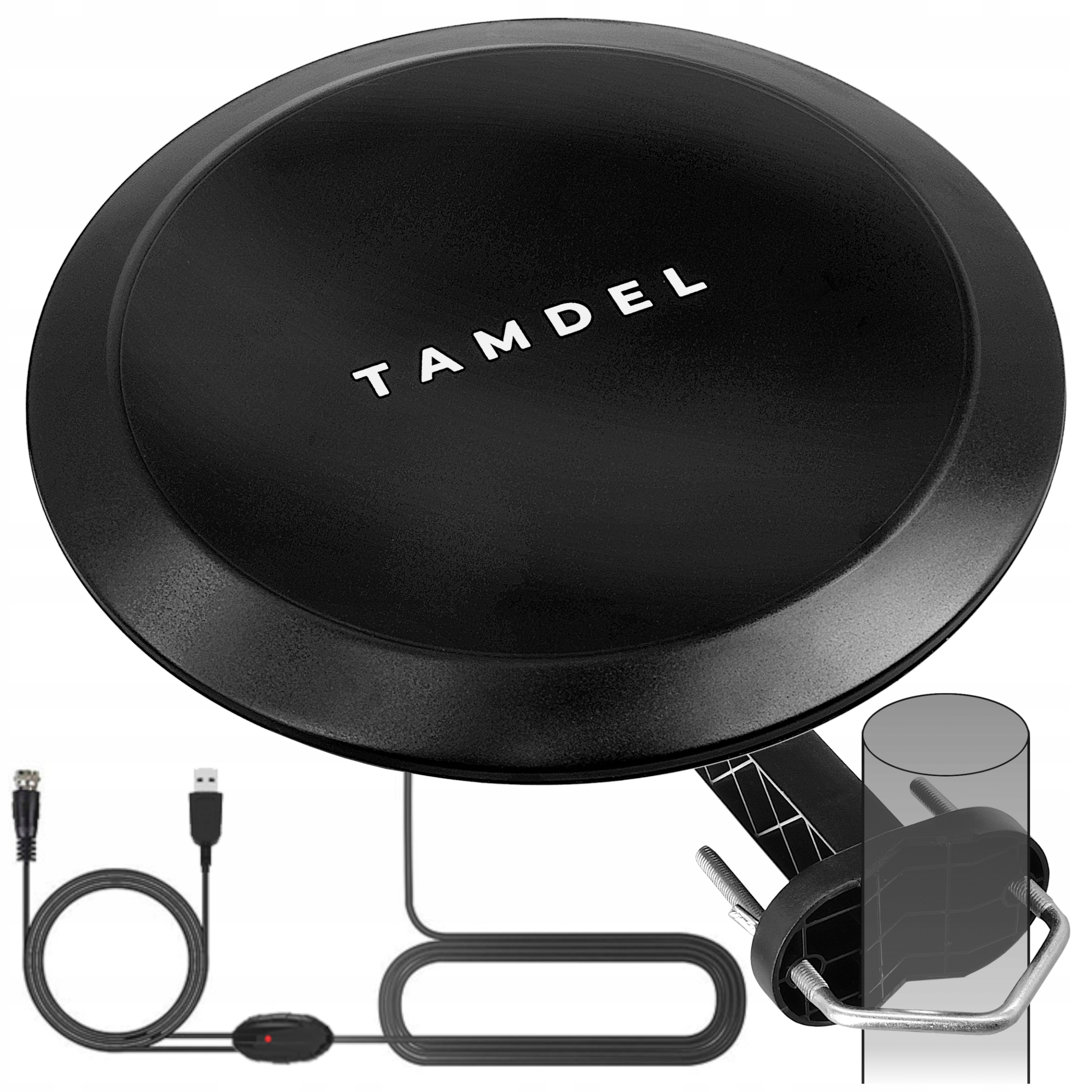 Antena do Tv naziemnej DVB-T2 Dookólna 360° Kabel 10m Usb 4K Lte Aktywna