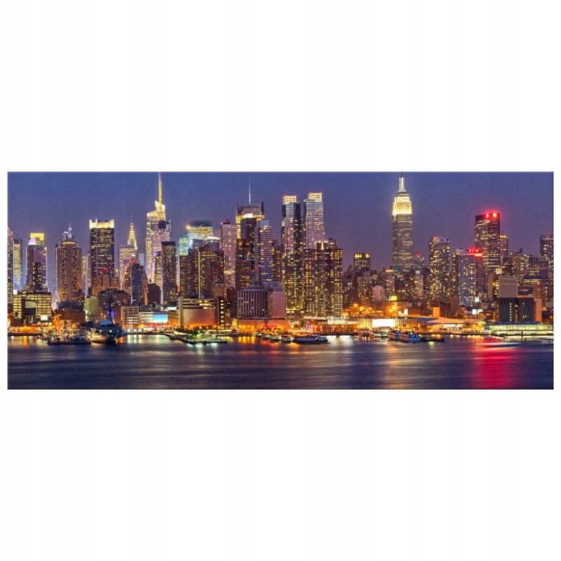 

Manhattan at night 100x40 Foto-obraz Na Płótnie