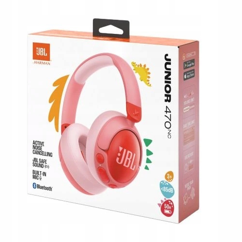 Jbl JR470NC Bluetooth Wireless On-Ear Headphones for Kids Pink Eu