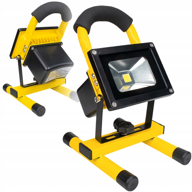 Mocny Reflektor Lampa Robocza Halogen Led Budowlany Przenośny Akumulatorowy