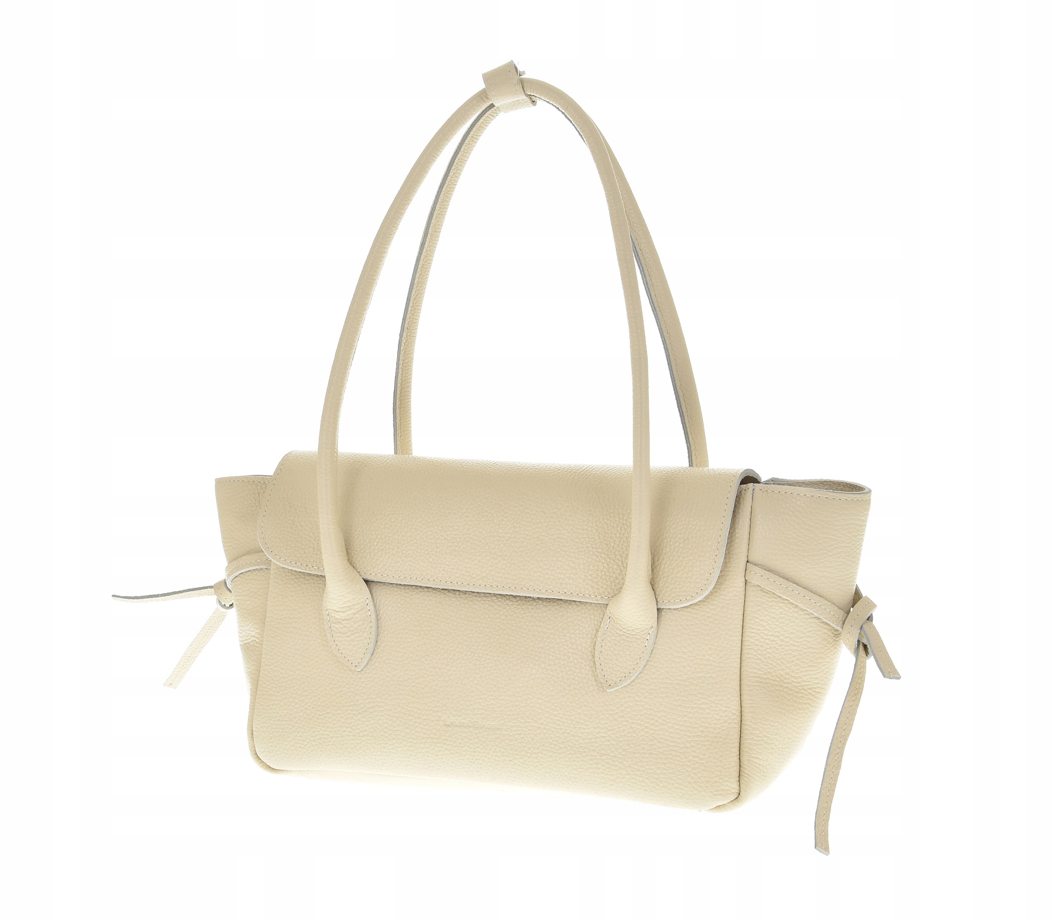 Dámská kožená kabelka Laura Biaggi béžová shopper přes rameno elegantní