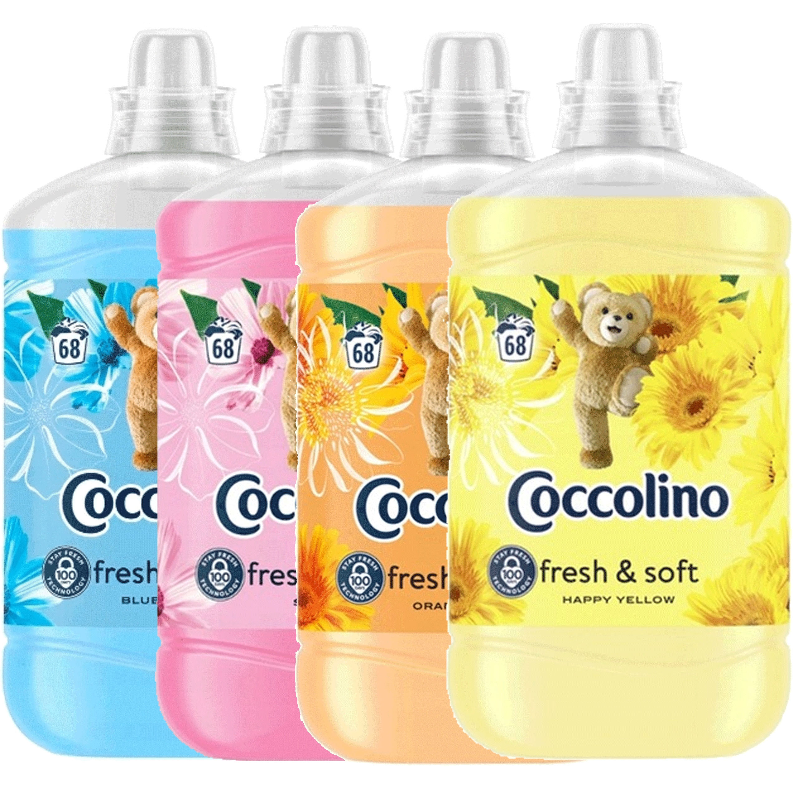 Levně Coccolino Creations Blue Splash & Orange Rush set 1,7l x 4 MIX 6,8l