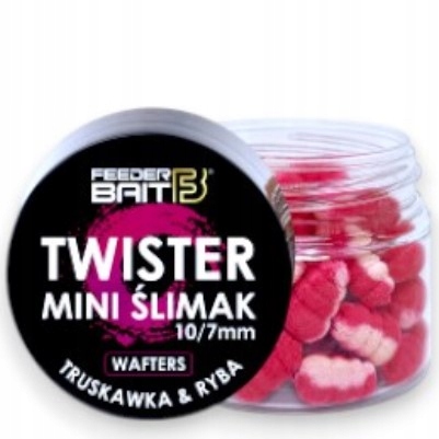 Feeder Bait wafters Twister Mini Ślimak Truskawka Ryba 7mm method feeder