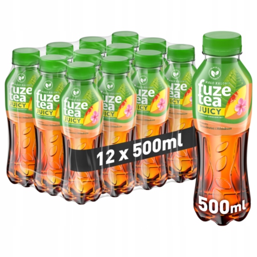 Levně Fuze Tea Juicy Neperlivý nápoj s příchutí broskve a ibišku 12 x 500 ml