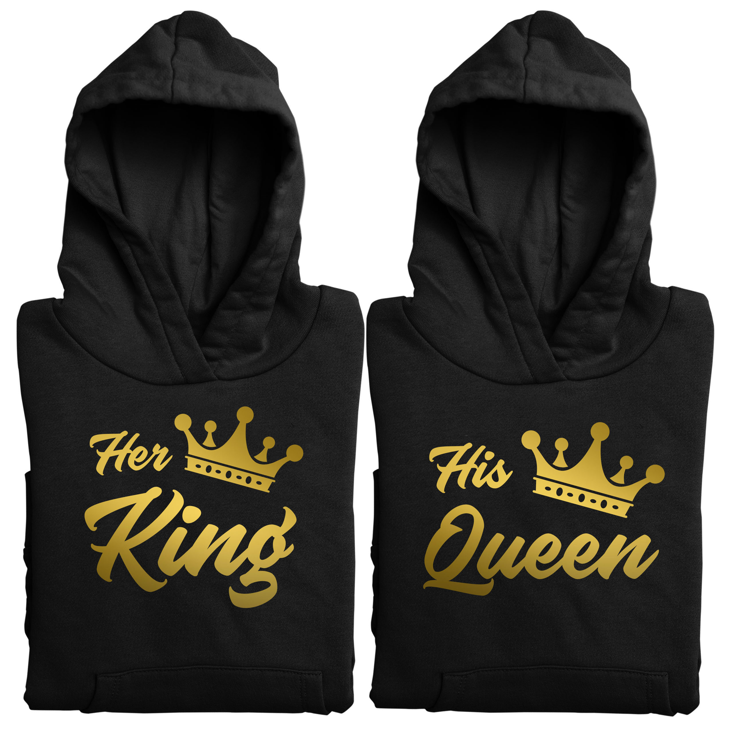Sada Mikiny S Kapucí Pro Dárek King Queen