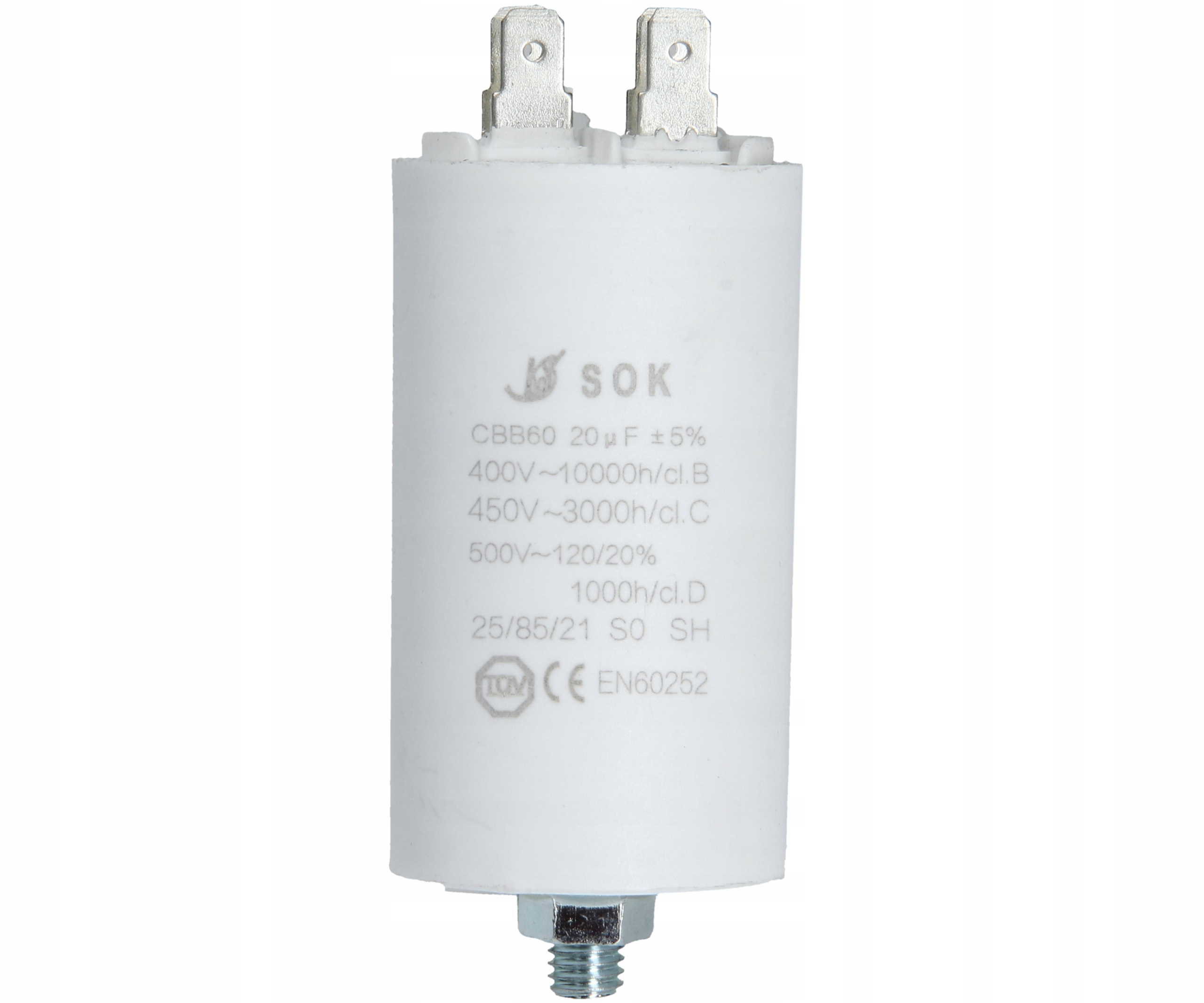 

Kondensator rozruchowy 20uf CBB60 400-500V