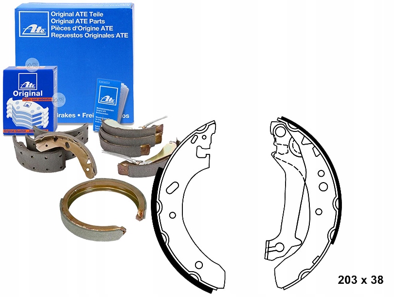 КОМПЛЕКТ СКОБ ГАЛЬМІВНИХ ATE 1041906 1005968 1065